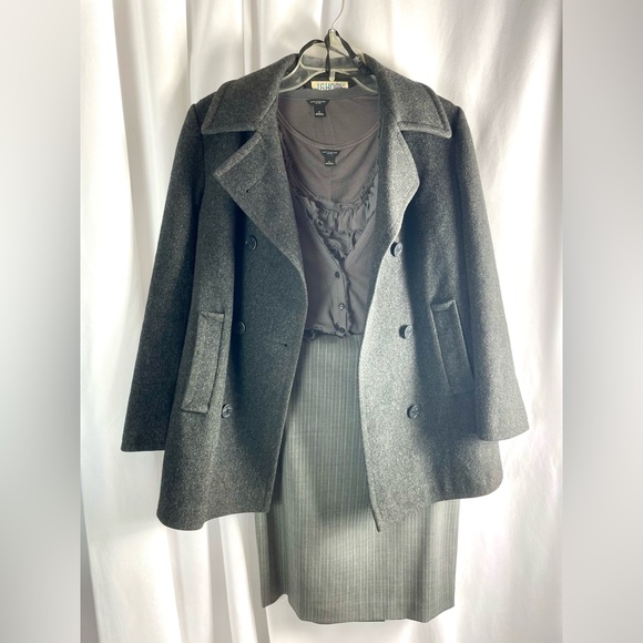 Gray Pinstripe Skirt - Picture 7 of 8